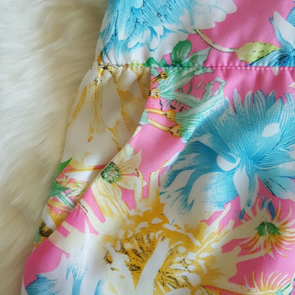 Cals Floral Print Romper with Lace Embellishment - Picture 6 of 8